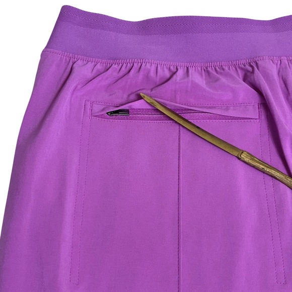 Athleta Brooklyn Heights Vienna Pull On High Rise Pants Size 12 Jazz Purple EUC - Picture 14 of 16